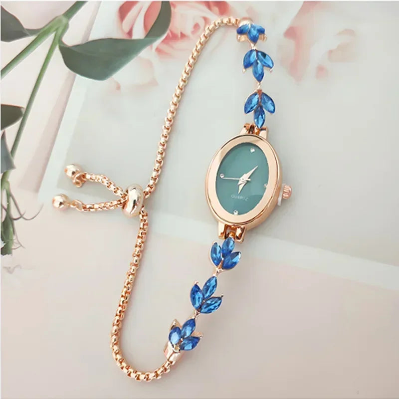 Elegant Watch Rhinestone Inlaid for Clover Lady Watches