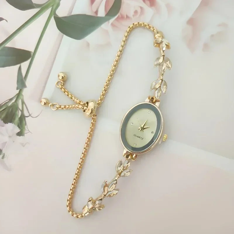 Elegant Watch Rhinestone Inlaid for Clover Lady Watches