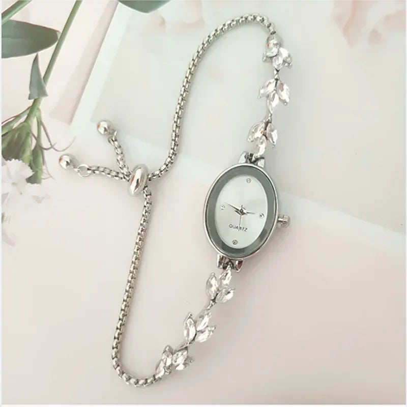 Elegant Watch Rhinestone Inlaid for Clover Lady Watches